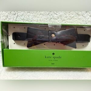 NEW Kate Spade Women’s Synthetic Leather Black Waist Narrow Bow Belt Size S/M
